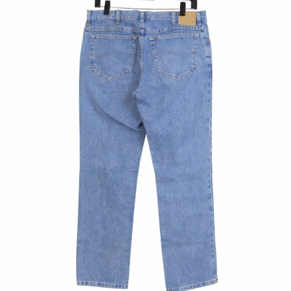 Lee Mens 34x30 Jeans Regular Fit Straight Leg Blue Medium Wash Denim - Picture 7 of 8